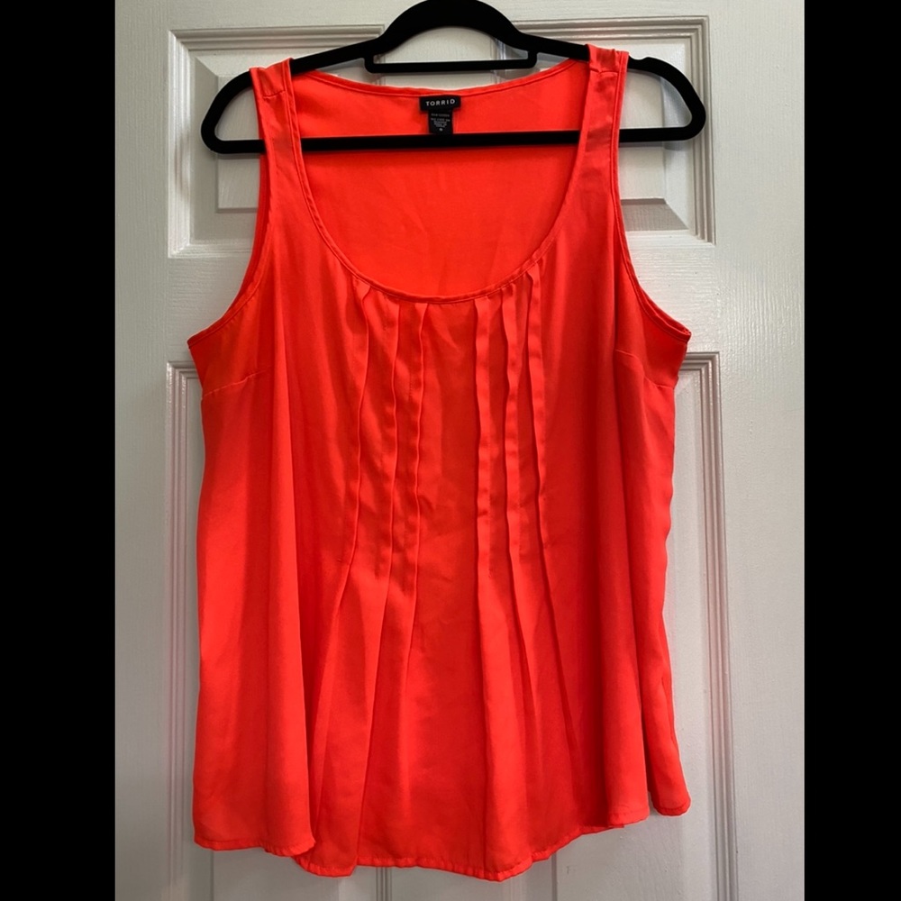 EUC Neon Coral Torrid Blouse 0x